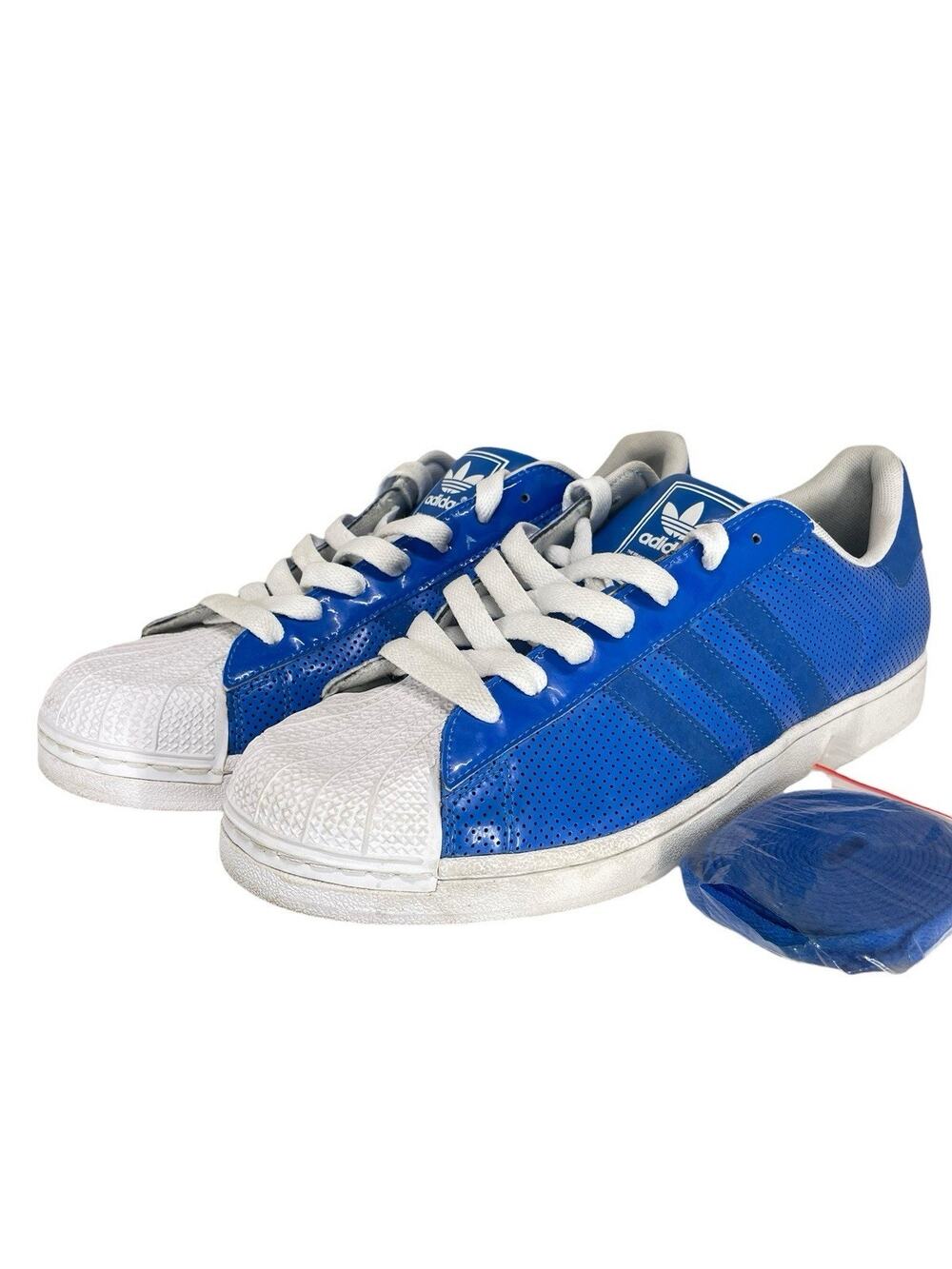 Adidas Superstar II Patent BlueBird Super RARE Iconic Originals Sz 13 Sneakers